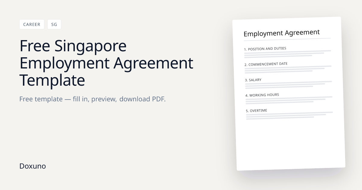 Employment Agreement Template — Word + Free PDF Download