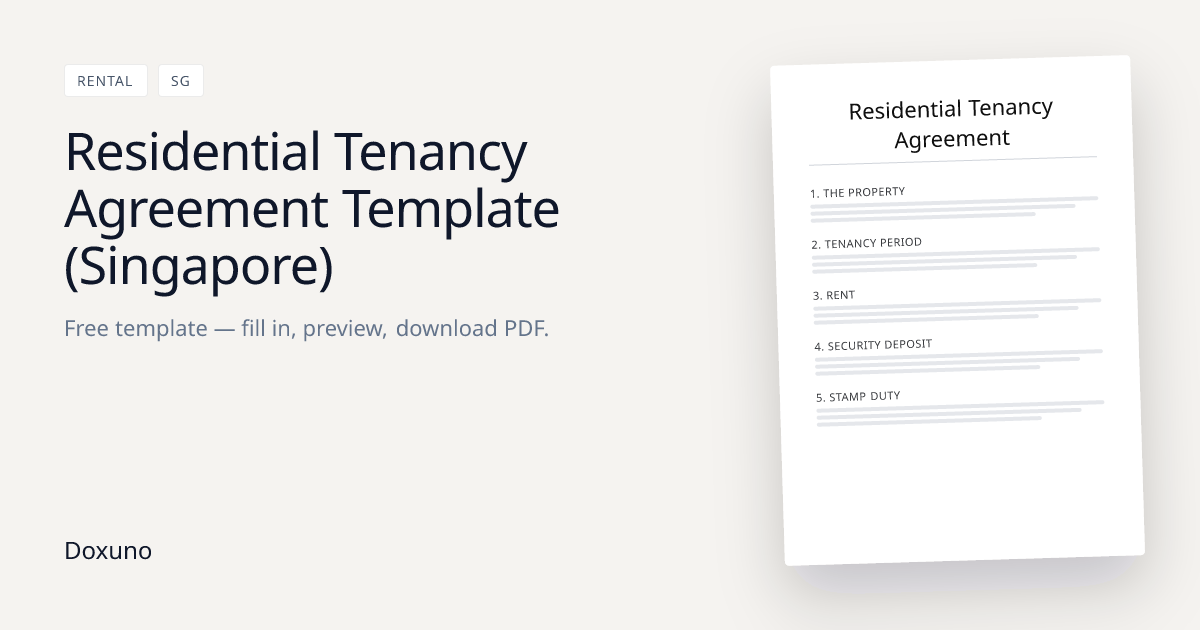 Residential Tenancy Agreement — Word + Free PDF Download